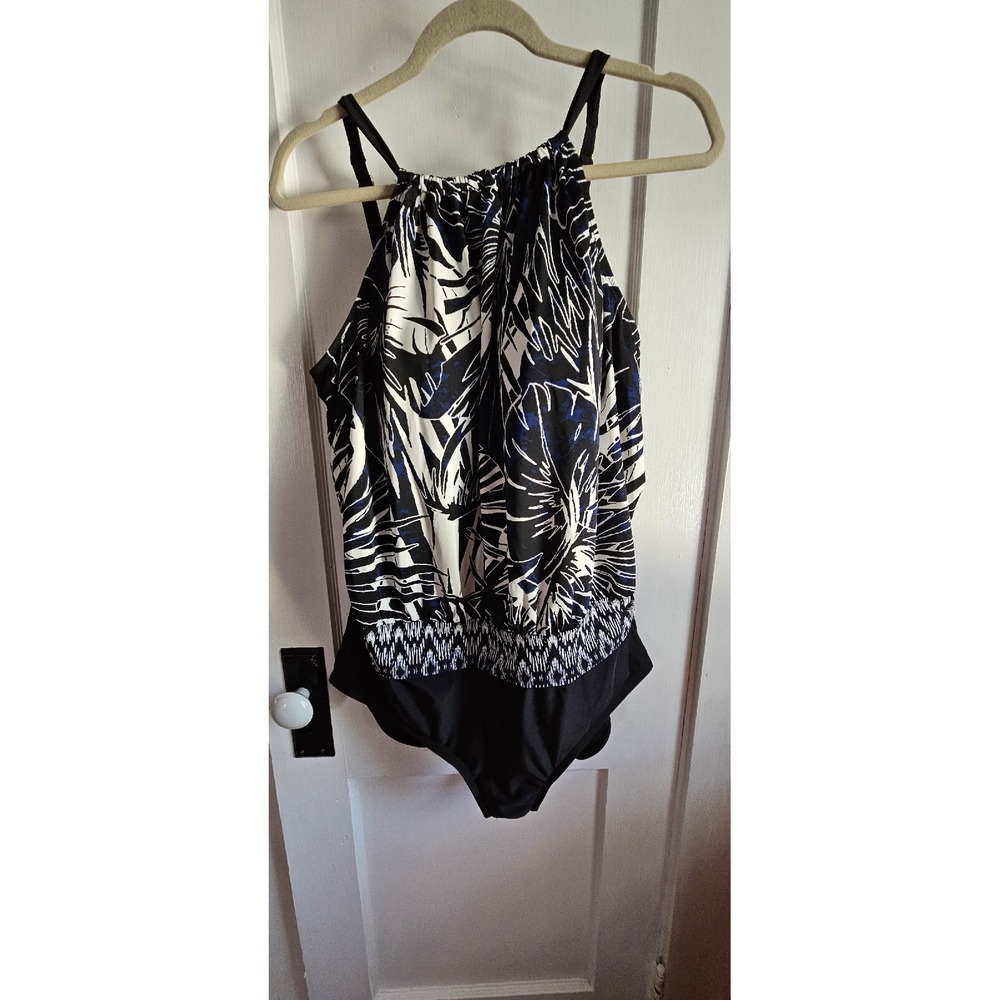 Swimsuits for all Tropiculture High neck Tankini w/tunnel adjustable strap Sz 20